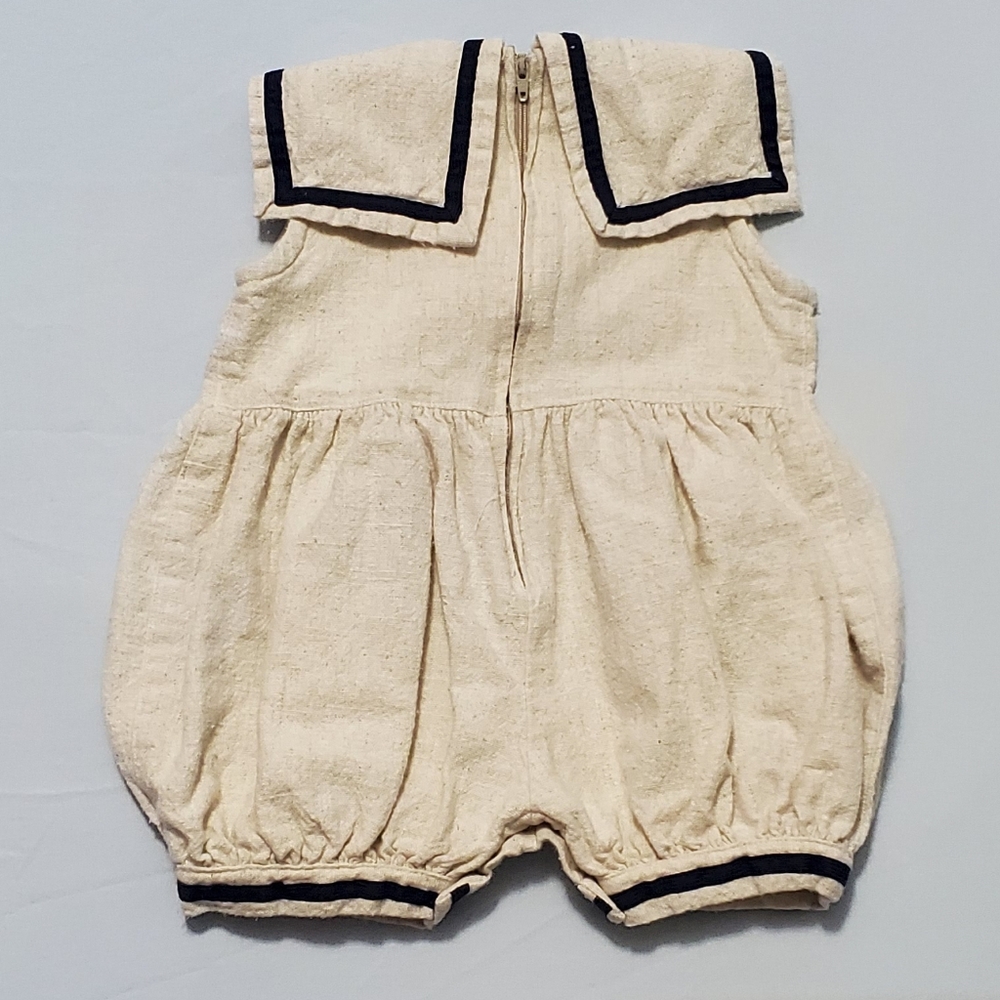 Sailor Romper Cotton/Linen 6-9 mon - Picture 2 of 6